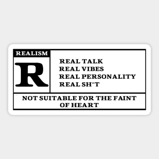 Rated R for Realism White/Black Sticker